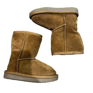 UGG Suede Shearling Lining Tan‎ Boots Size US 6 EU 37 UK 4